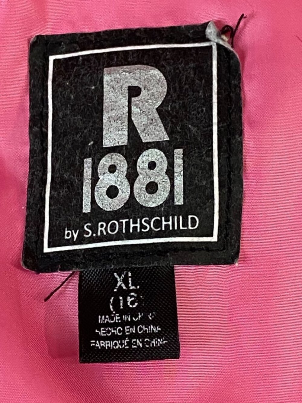Rothschild Girls Puffer Jacket Pink Faux Fur Hood Winter Coat Size XL 16 - Picture 8 of 9